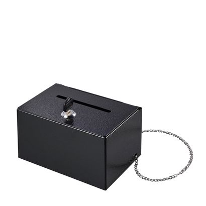 Caja de donaciones con cerradura, metal null