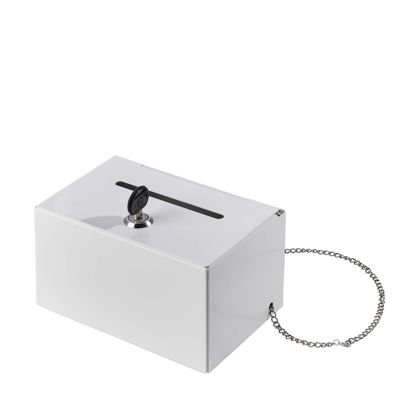 Caja de donaciones con cerradura, metal null