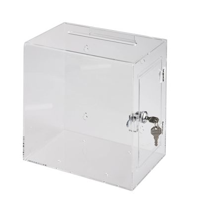 Caja de donaciones con cerradura HQ, metacrilato, null