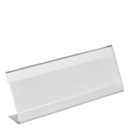 Soporte expositor en L, metacrilato 210 x 76 mm  | formato apaisado 