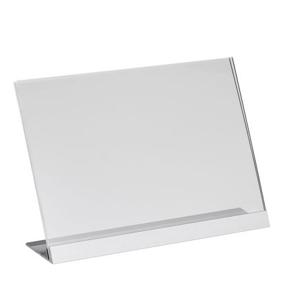 Soporte expositor en L de metacrilato con base de aluminio null | A5