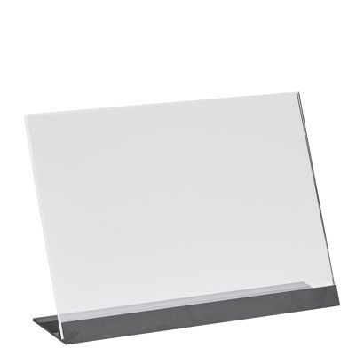 Soporte expositor en L de metacrilato con base de aluminio null | A5