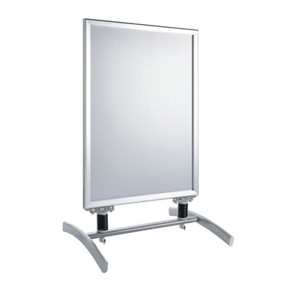 Caballete publicitario SPIDER A1, a prueba de viento, perfil de 32 mm, plata plata 