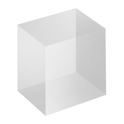 Bloque de metacrilato, transparente 50 x 50 x 40 mm 