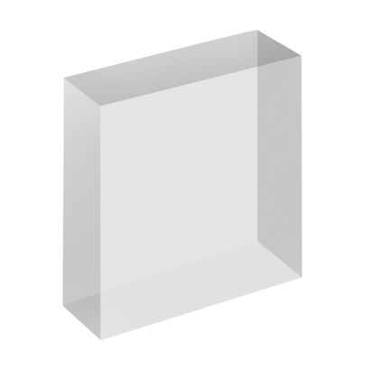 Bloque de metacrilato, transparente 75 x 75 x 25 mm 