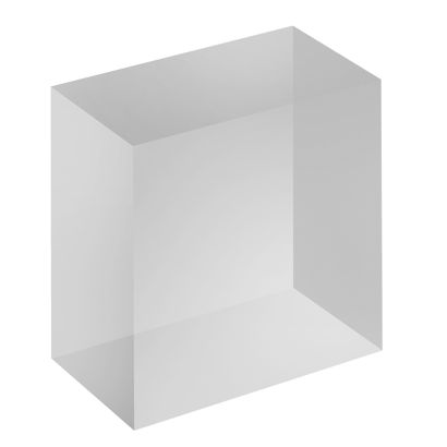 Bloque de metacrilato, transparente 75 x 75 x 40 mm 