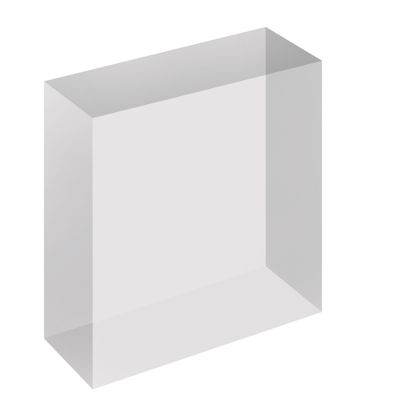 Bloque de metacrilato, transparente 100 x 100 x 40 mm 