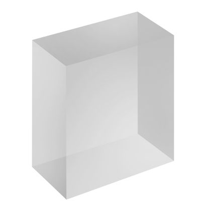 Bloque de metacrilato, transparente 100 x 100 x 50 mm 