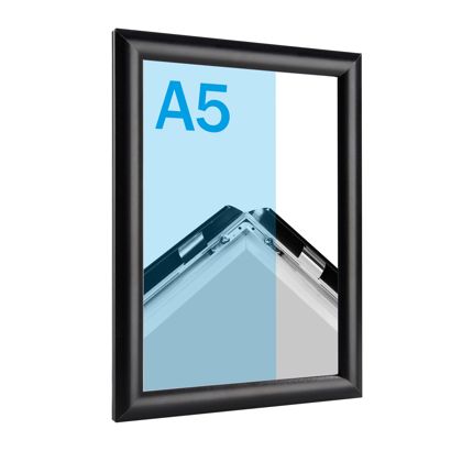 Marcos abatibles A5 estándar negro  | 17 mm | En inglete 