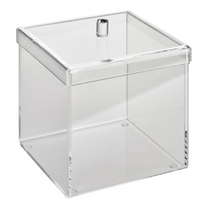 Caja de metacrilato con tapa 160 x 160 x 160 mm | tapa que cubre los bordes