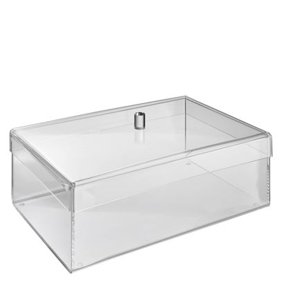  Caja de metacrilato con tapa 300 x 200 x 100 mm  | tapa que cubre los bordes 