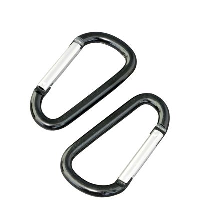 Mosquetón, aluminio 57 mm | negro 