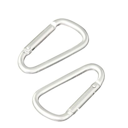 Mosquetón, aluminio 57 mm | plata 