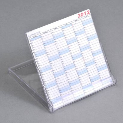 Caja para calendarios, formato disquete, 96 x 98 x 8 mm, transparente 