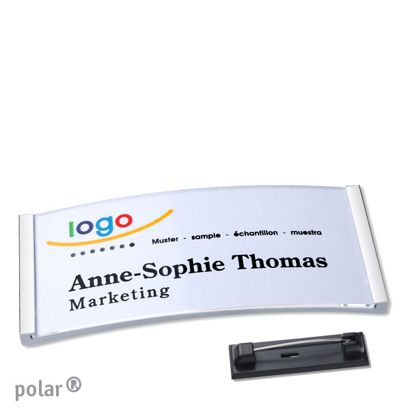 Tarjetas identificativas prendedor polar® 74 x 34 mm  | acero inoxidable 