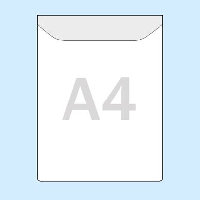 Sobres rectangulares, autoadhesivos A4  | lado estrecho  | sin altura de llenado  | PVC blando 