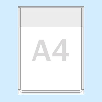 Sobres rectangulares, autoadhesivos A4  | lado estrecho  | con altura de llenado  | PVC blando 