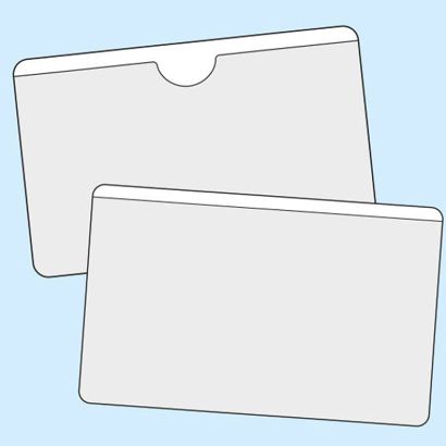 Sobres para tarjetas de visita, autoadhesivos, lámina de PP 