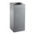 Papelera de basura, para exteriores, acero, gris 60 l