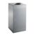 Papelera de basura, para exteriores, acero, gris 120 l