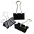 Pinzas doble clip, negro 41 mm