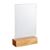 Soporte metacrilato con base de madera formato vertical | null | A6