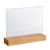 Soporte metacrilato con base de madera Roble  | A6  | formato horizontal 