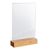Soporte metacrilato con base de madera Roble  | A5  | Formato vertical 