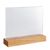 Soporte metacrilato con base de madera Roble  | A5  | formato horizontal 