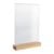 Soporte metacrilato con base de madera formato vertical | null | A4