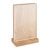 Soporte expositor en T magnético metacrilato/roble 100 x 150 mm 