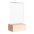 Expositor de mesa MODUL, funda de metacrilato con base de madera null | null | A7