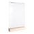 Expositor de mesa MODUL, funda de metacrilato con base de madera A4  | Haya  | base de madera con ranura de inserción recta 