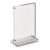 Soporte expositor en T magnético con base transparente mate A6 - 105 x 148 mm  | formato vertical 
