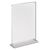 Soporte expositor en T magnético con base transparente mate A4 - 210 x 297 mm  | formato vertical 