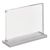 Soporte expositor en T magnético con base transparente mate A5 - 210 x 148 mm  | formato horizontal 