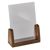 Expositor de mesa madera 'LignoLine' A6 - 105 x 148 mm  | formato vertical  | acrílico (PMMA)|madera de nogal 