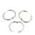 Anillas para encuadernar metal 14 mm - abiertos  | plata 