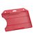 Fundas para tarjetas identificativas, plástico duro, abiertas rojo 