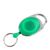Llavero extensible con anilla verde|transparente 