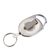Llavero extensible con clip para cinturón blanco|transparente 