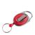 Llavero extensible con clip para cinturón rojo|transparente 