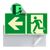Señal Salida de emergencia, fotoluminiscente, plástico, ISO 7010 izquierda