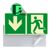 Señal Salida de emergencia, fotoluminiscente, plástico, ISO 7010 hacia abajo