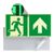 Señal Salida de emergencia, fotoluminiscente, plástico, ISO 7010 directo / hacia arriba