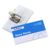 Tarjetas identificativas broche urban 75 x 40 mm  | Broche combinado, flexible 