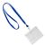 Porta tarjetas identificativas con lanyard  azul  | A7  | formato apaisado 