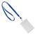 Porta tarjetas identificativas con lanyard  azul  | A7  | formato vertical 