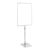 Marcos para póster con base y soporte (set) A3 transparente  | Superficie de base: gris  | Barra ajustable de aluminio de 300 a 500 mm 