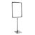 Marcos para póster con base y soporte (set) A3 negro  | Superficie de base: negro  | Barra ajustable de aluminio de 350 a 550 mm 